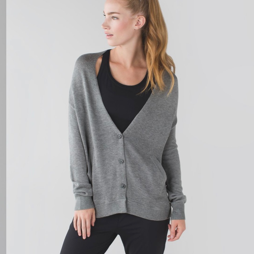 Lululemon Grey “Cardi In The Front”